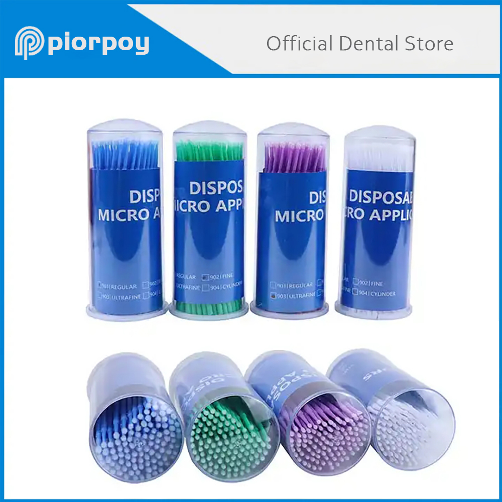 Teeth Whitening Brush - Piorpodym-使い捨ての歯科用マイクロブラシ,歯の除去,歯科材料,クリーニングツール,ボトルあたり100個
