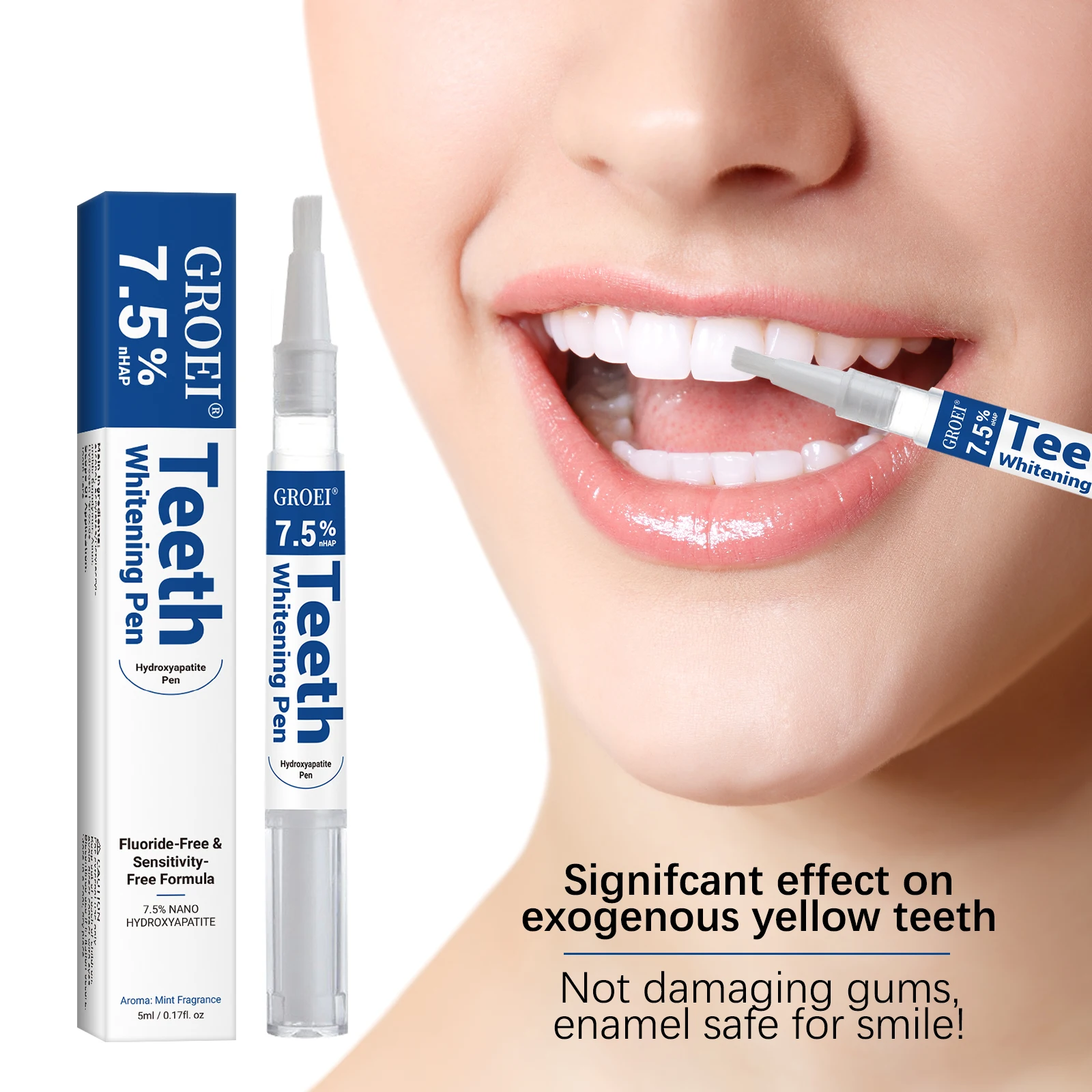 Teeth Whitening Gel Pen - ヒドロキシアパタイト歯のホワイトニングペンまばゆい白いステインリムーバージェルペン口腔健康クリーニング明るく笑顔歯の衛生ケア