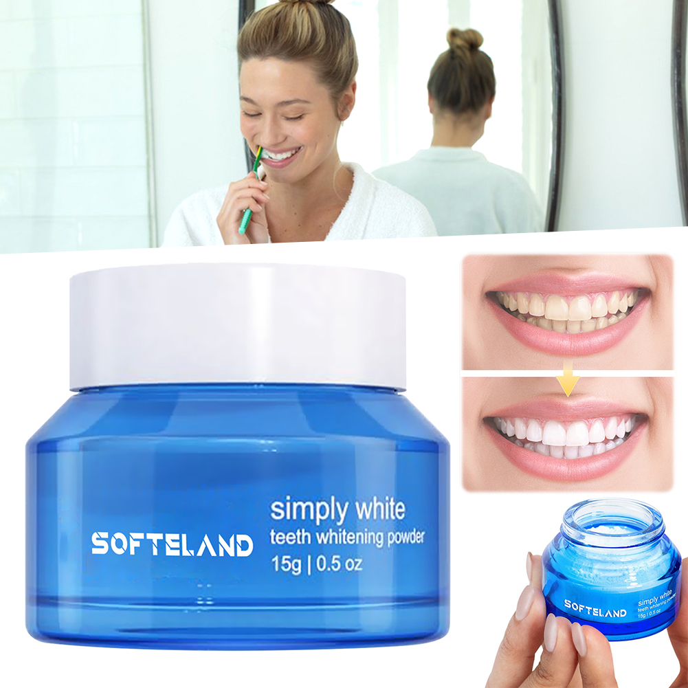 Teeth Whitening Promotion - 15g 歯のホワイトニングパウダー 天然歯のホワイトナー シミ除去用 歯の色補正パウダー 口腔の健康を促進します