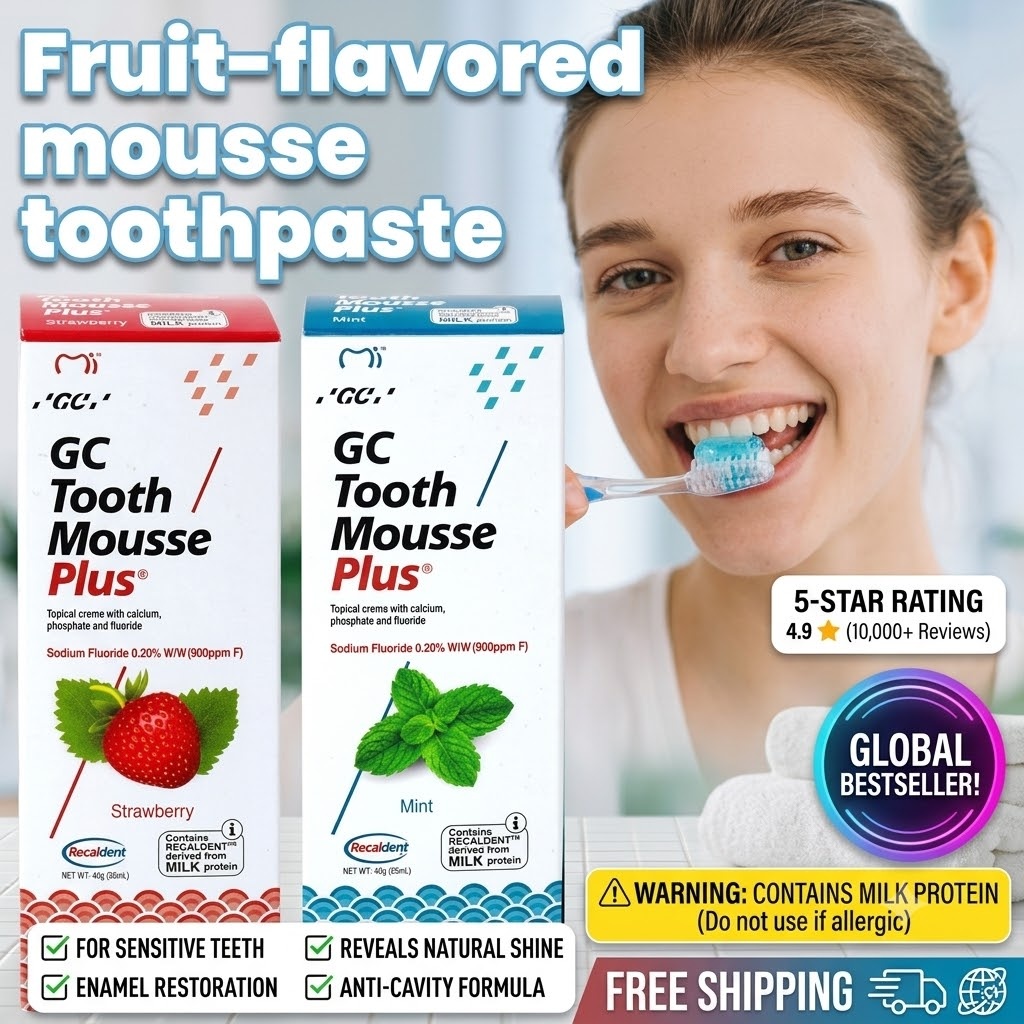 Teeth Whitening Toothpaste - 50g GCフルーツフレーバームース歯磨き粉、虫歯予防、歯のホワイトニング、汚れ除去、毎日の口腔ケアクリーム