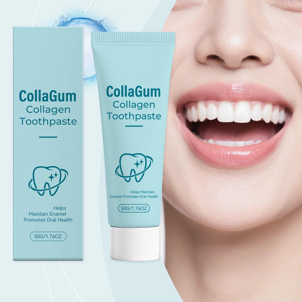 Teeth Whitening Promotion - 50g コラガム コラーゲン歯磨き粉 ホワイトニング ブライトニング エナメル質維持
