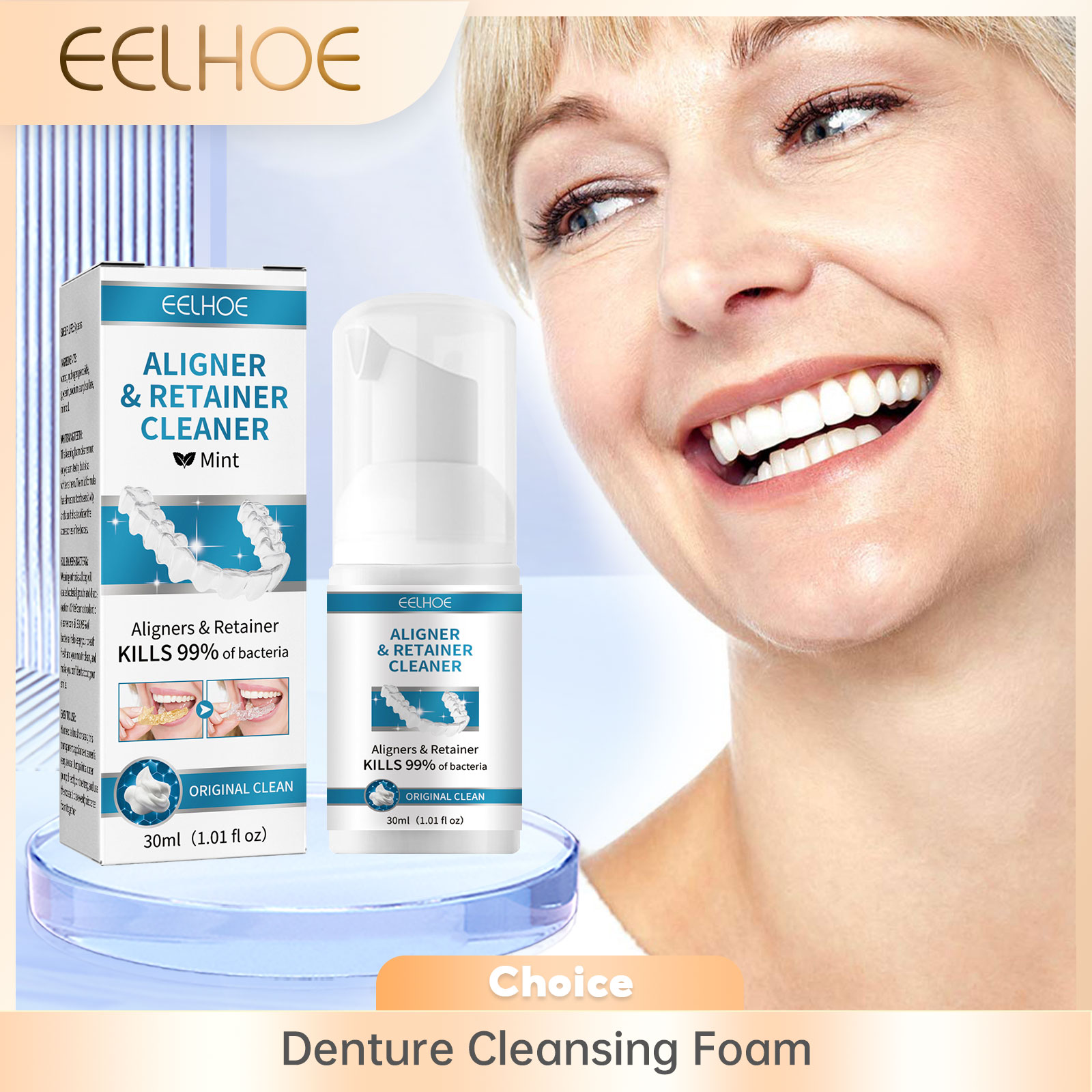 Teeth Whitening Toothpaste - アライナー義歯クリーナーフォームディープクリーニングブレースの汚れを除去口臭を軽減ホワイトニング歯リテーナークリーンケア 30 ミリリットル