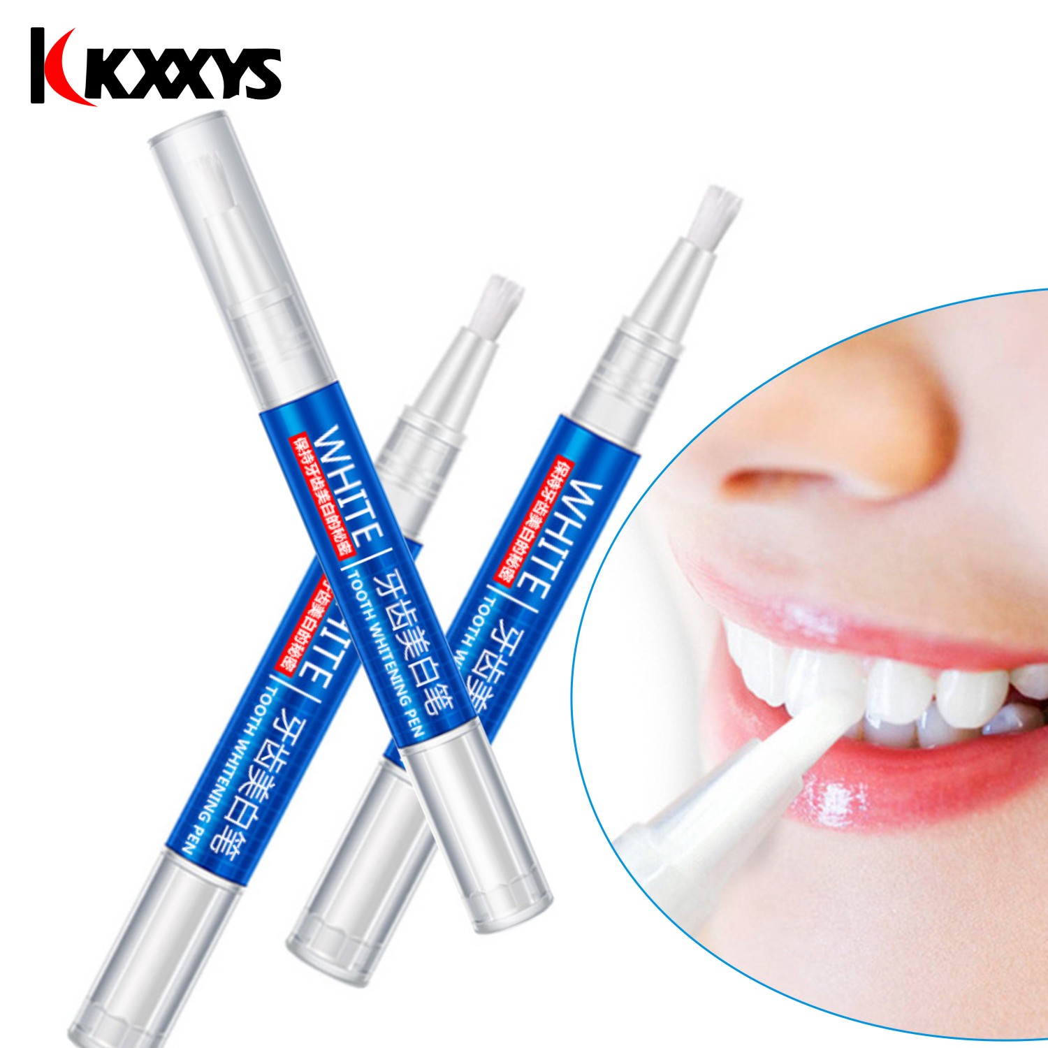 Teeth Whitening Gel Pen - 歯のホワイトニングジェルシリンジ,漂白用口腔衛生ツール,ホワイトニング,2個 * 3ml