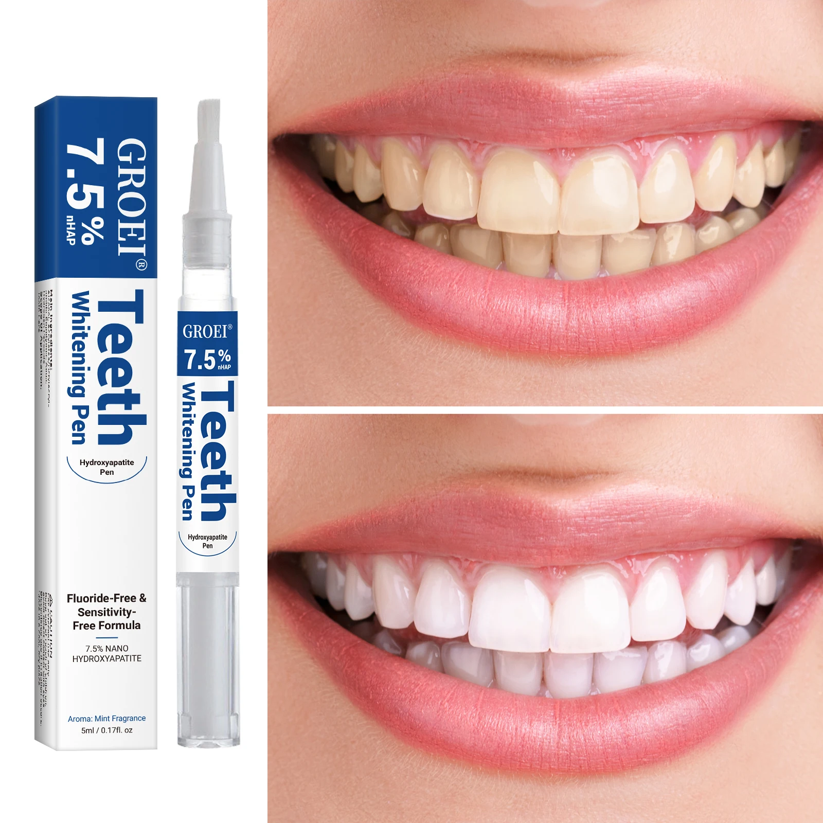 ヒドロキシアパタイト歯のホワイトニングペンまばゆい白いステイ - Teeth Whitening Gel Pen のレビューと価格