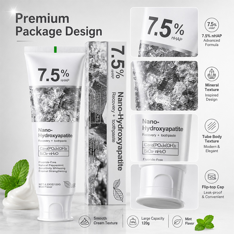5/6個入り 7.5% nHAP ナノハイドロキシアパタイト - Teeth Whitening Toothpaste のレビューと価格
