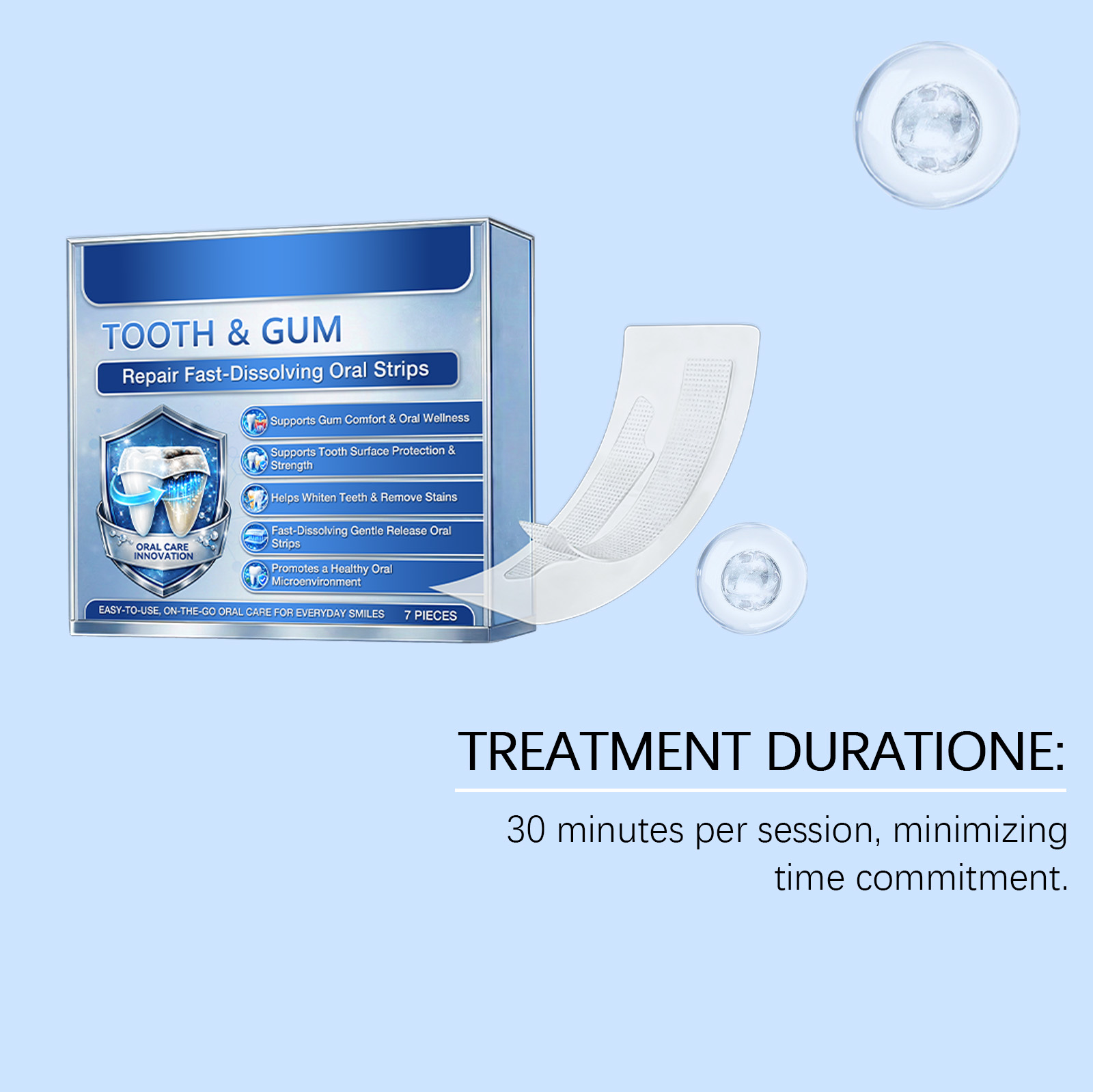毎日使用できる歯のホワイトニングストリップ。歯茎のケア、口腔 - Teeth Whitening Promotion のレビューと価格