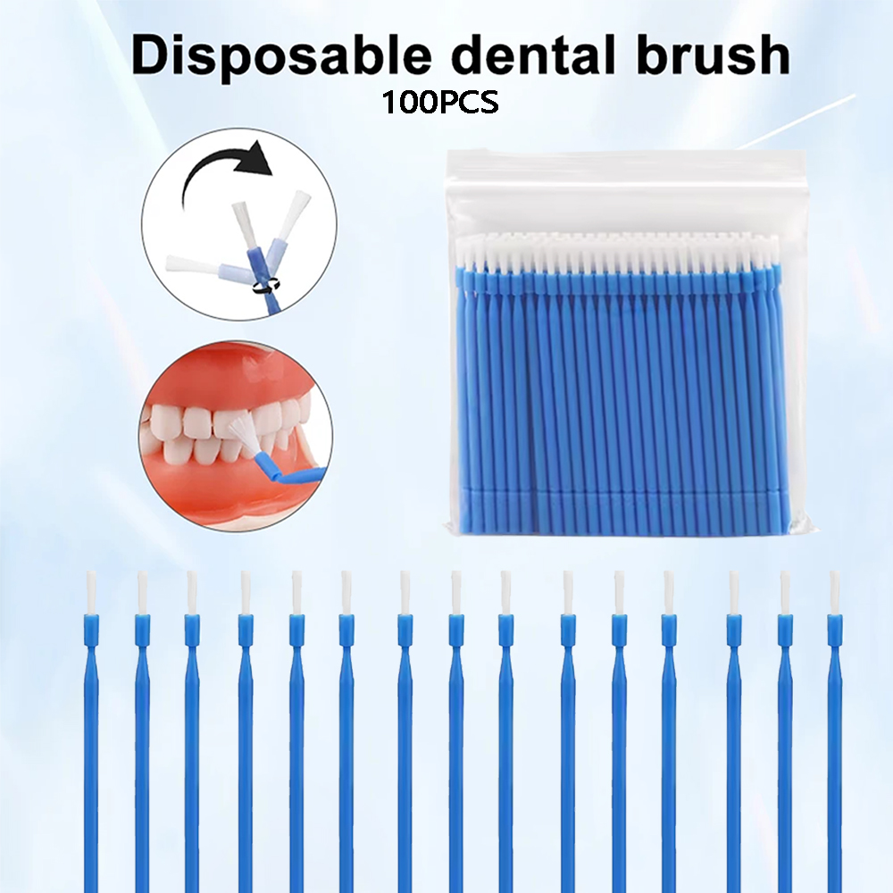 100 個歯科用使い捨てマイクロブラシアプリケーター曲げ可能 - Teeth Whitening Brush のレビューと価格