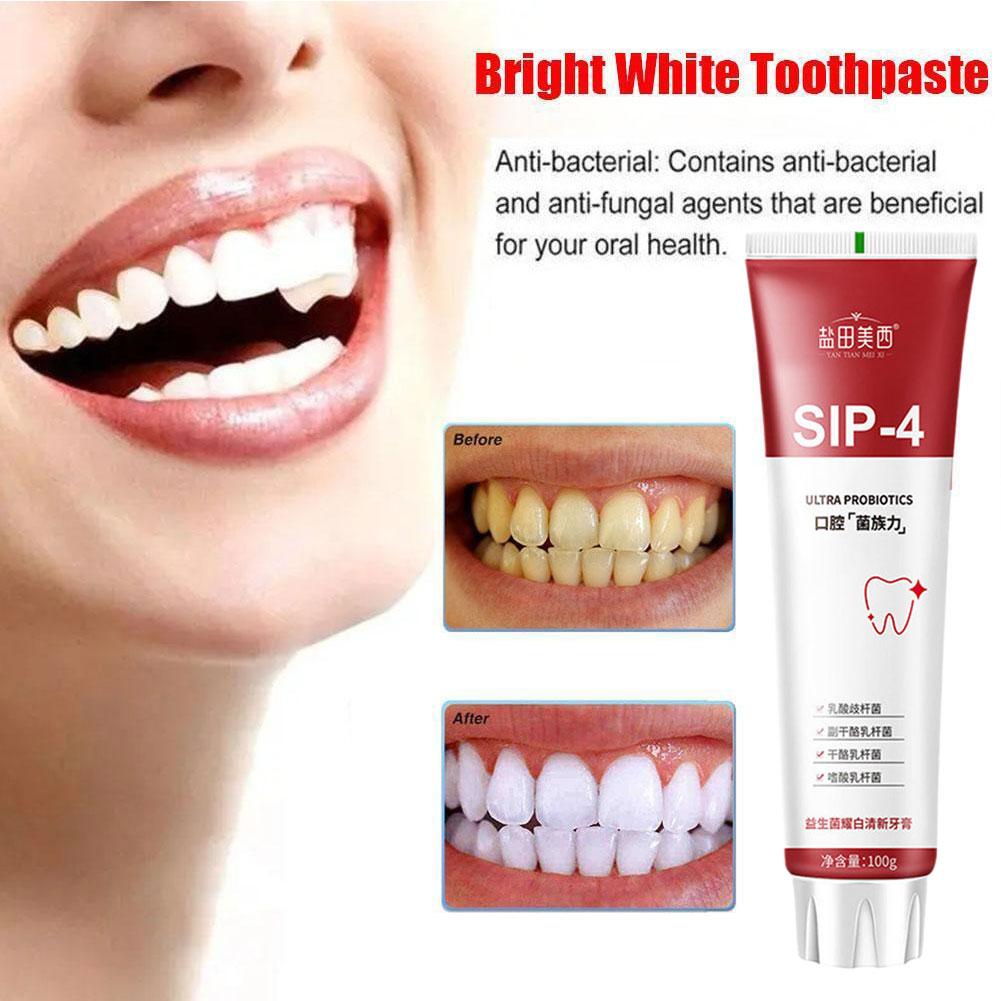100g Sip-4 プロバイオティクスホワイトニング歯磨き - Teeth Whitening Toothpaste のレビューと価格