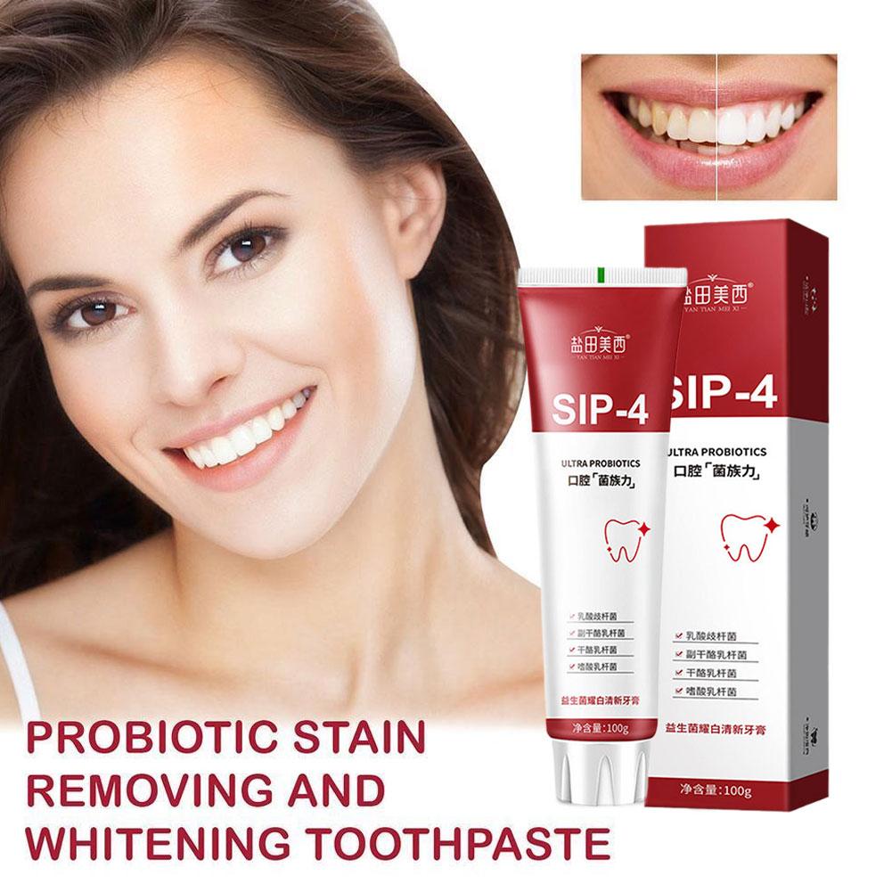 100g Sip-4 プロバイオティクスホワイトニング歯磨き - Teeth Whitening Toothpaste のレビューと価格