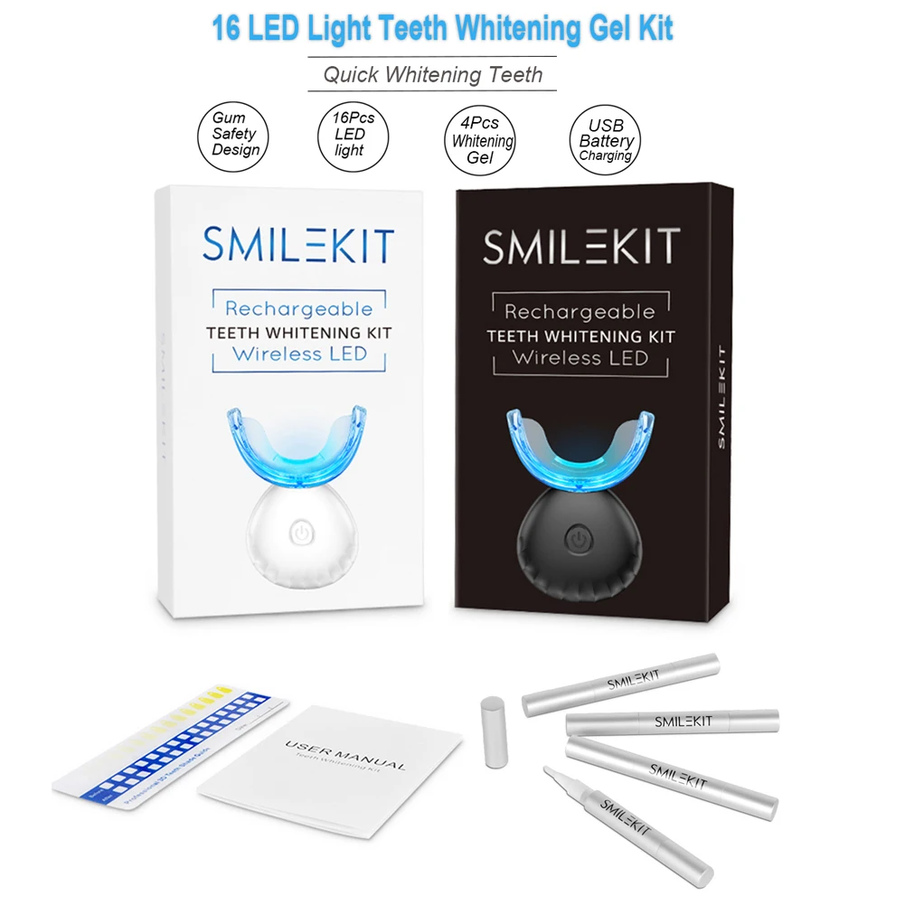 歯科歯ホワイトニングキットミニ 16 LED コールドライト - Teeth Whitening Gel Pen のレビューと価格