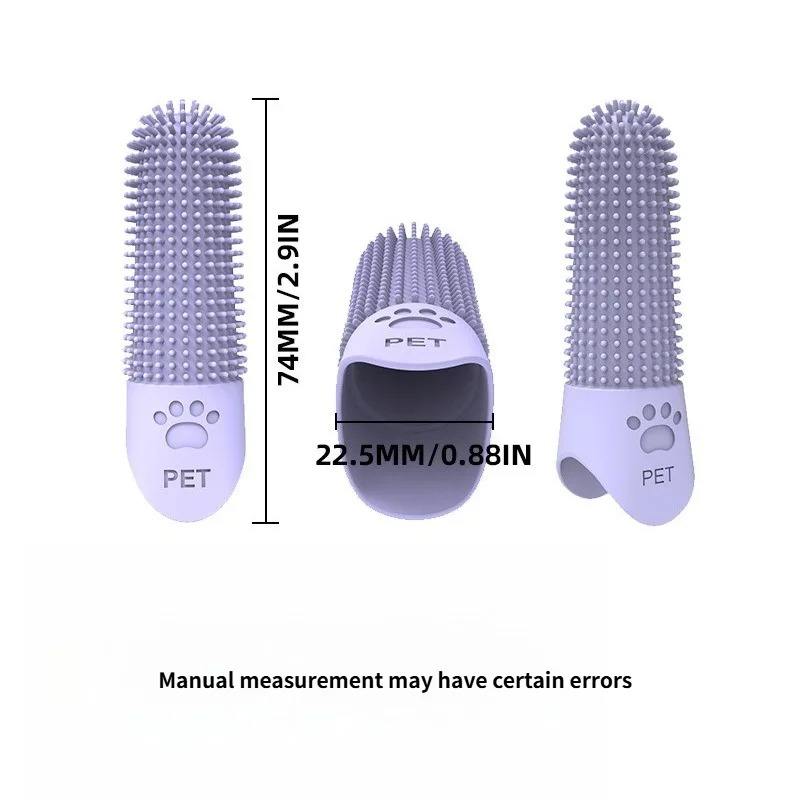 ソフトシリコン製犬用歯ブラシ 360 °   猫用指歯ブラシ - Teeth Whitening Brush のレビューと価格