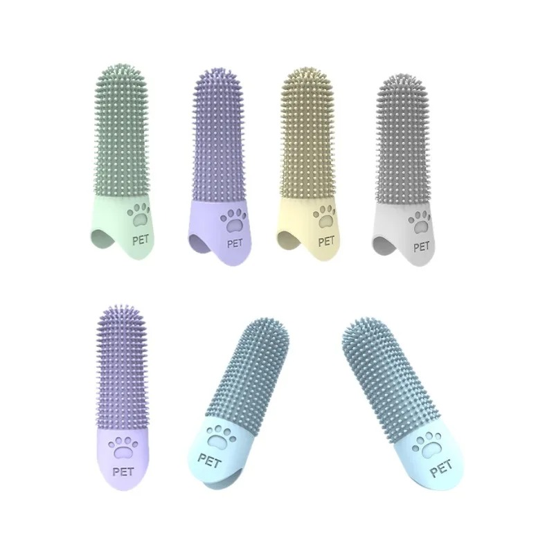ソフトシリコン製犬用歯ブラシ 360 °   猫用指歯ブラシ - Teeth Whitening Brush のレビューと価格
